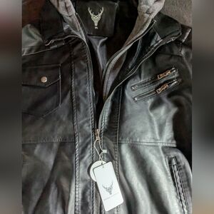 Denzel Outwear Leather Biker Jacket